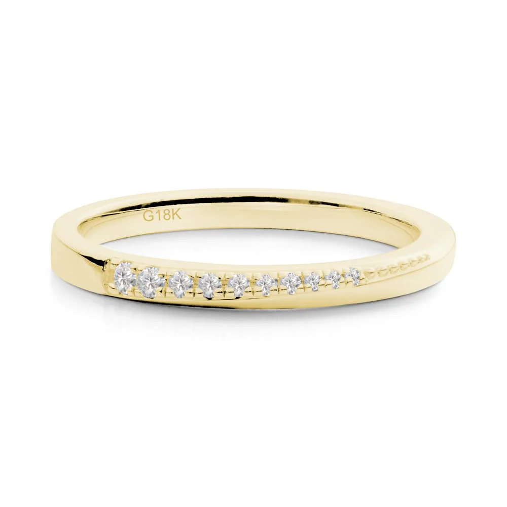 Cubic Zirconia Half-Eternity Band Ring - Image 8