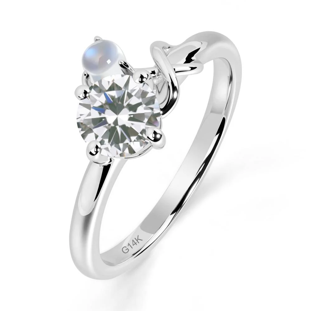 Cubic Zirconia Infinity Symbol Ring