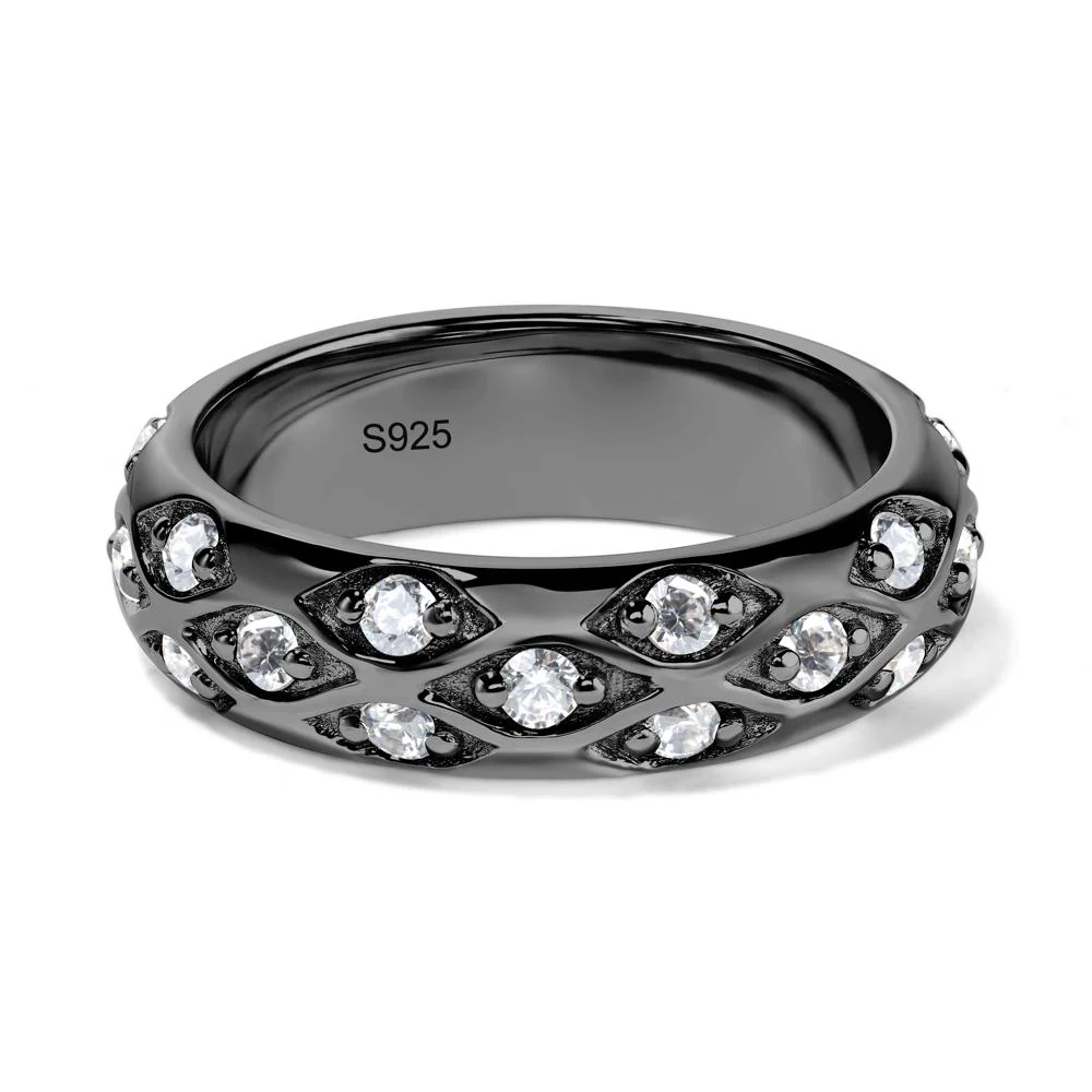 Cubic Zirconia Three Row Eternity Ring - Image 3