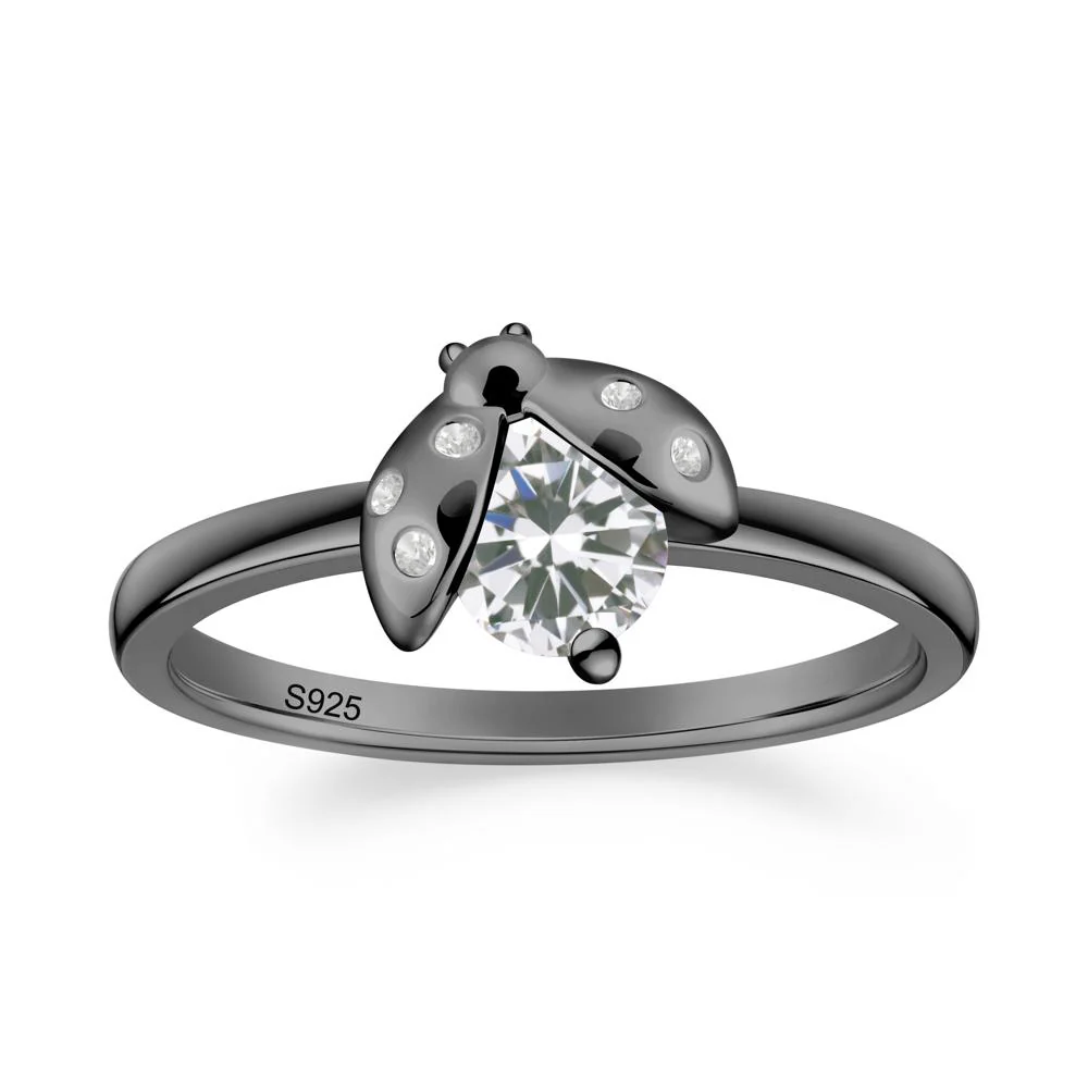 Cubic Zirconia Ladybug Ring - Image 4