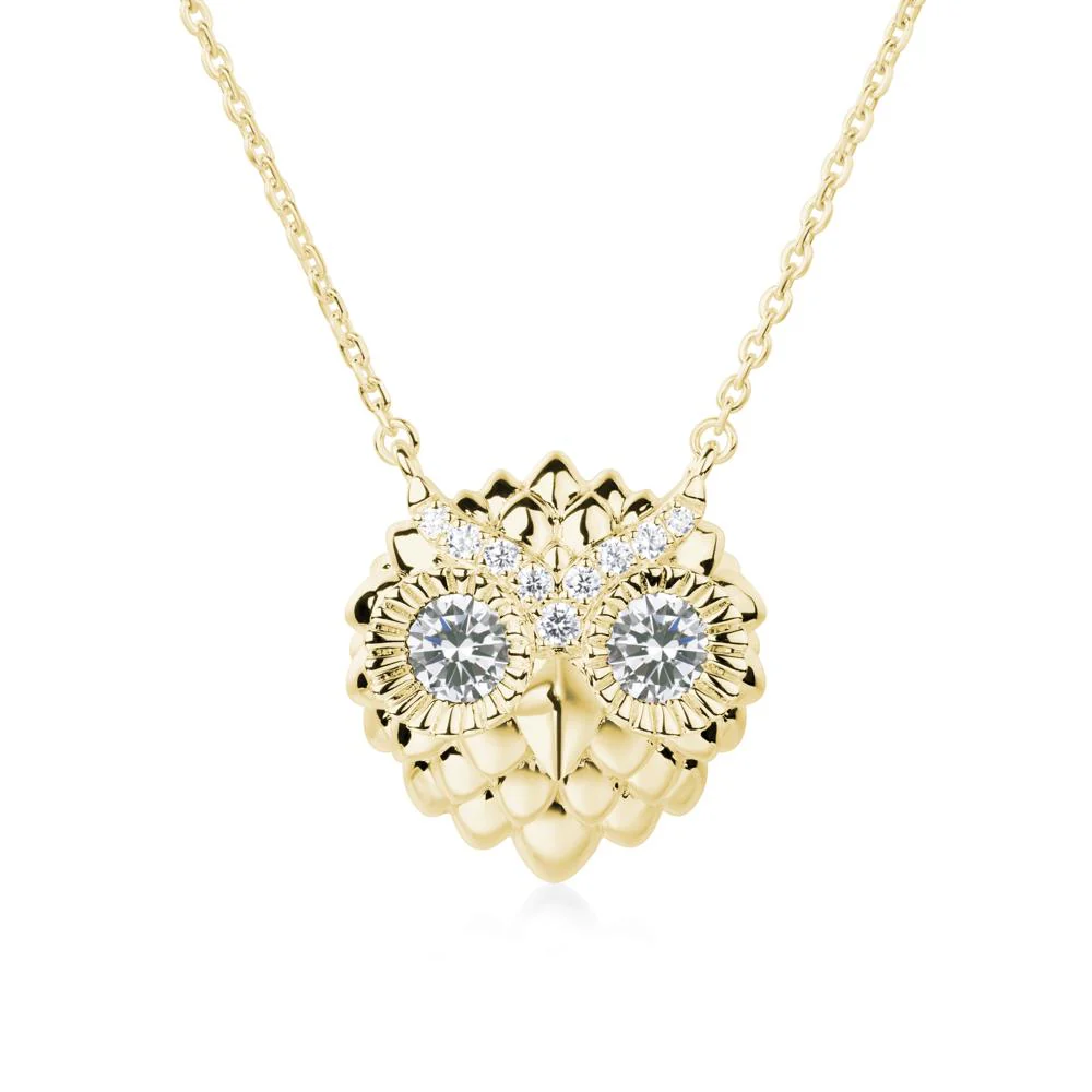 Cubic Zirconia Owl Necklace - Image 4