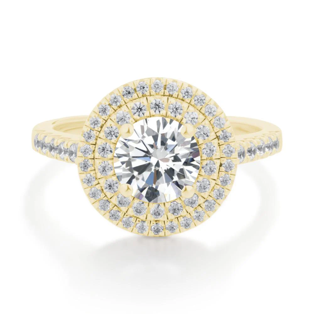 Cubic Zirconia Ring Double Halo - Image 8