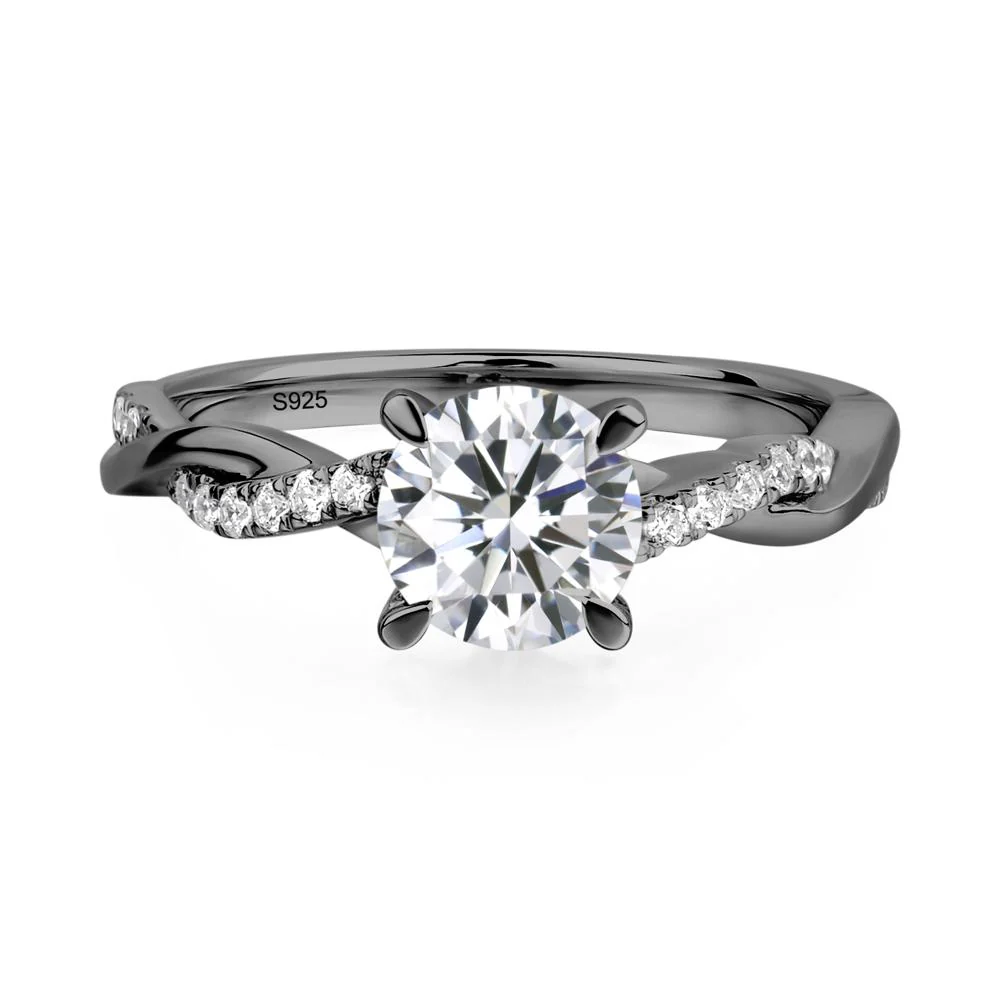Cubic Zirconia Twisted Engagement Ring - Image 2