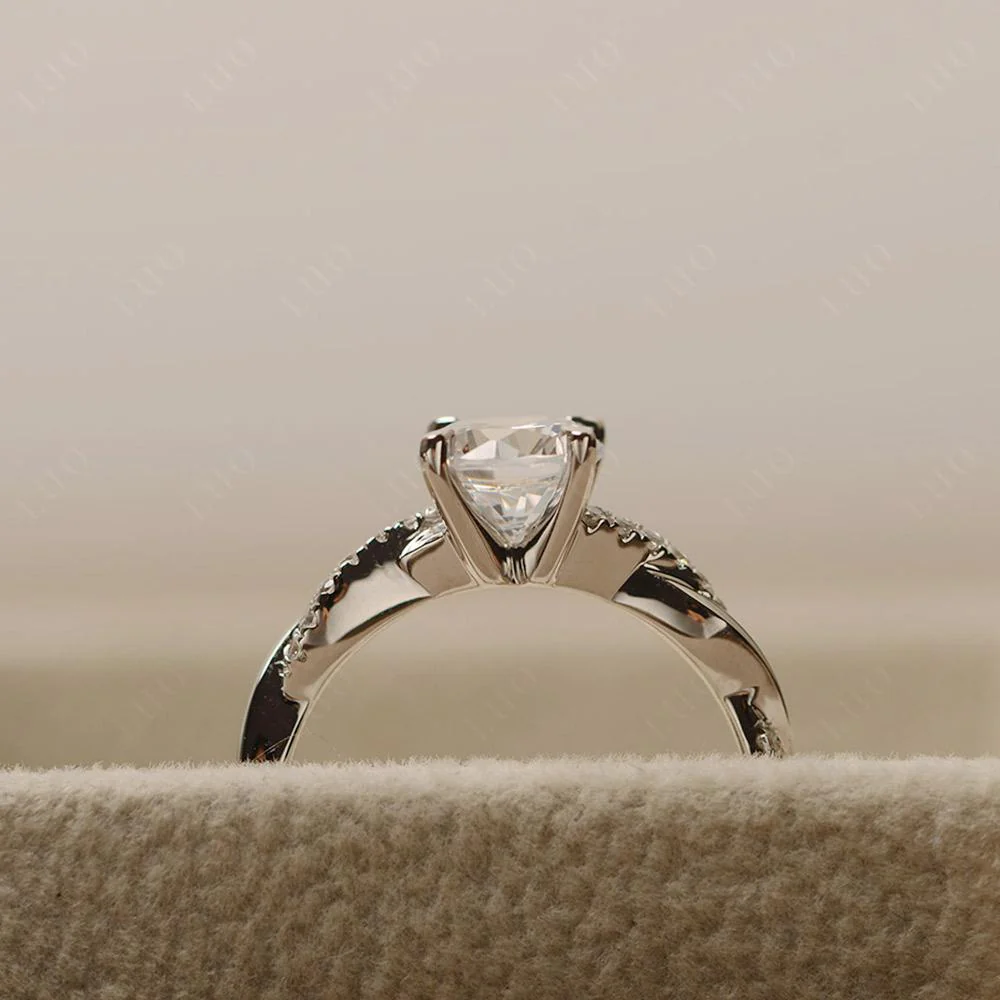 Cubic Zirconia Twisted Engagement Ring - Image 32