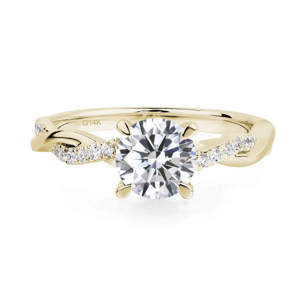 Cubic Zirconia Twisted Engagement Ring - Image 4