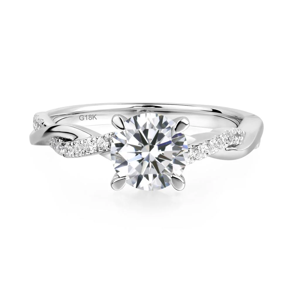 Cubic Zirconia Twisted Engagement Ring - Image 6