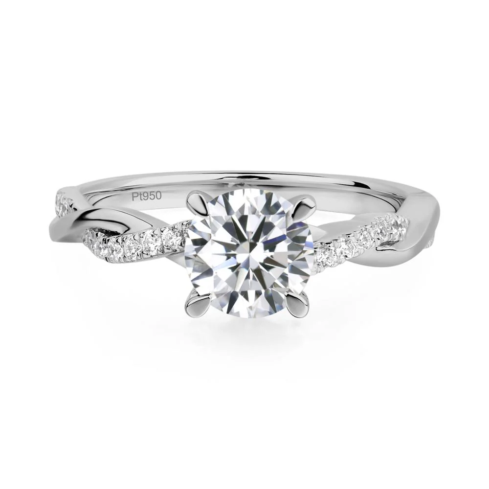 Cubic Zirconia Twisted Engagement Ring - Image 9