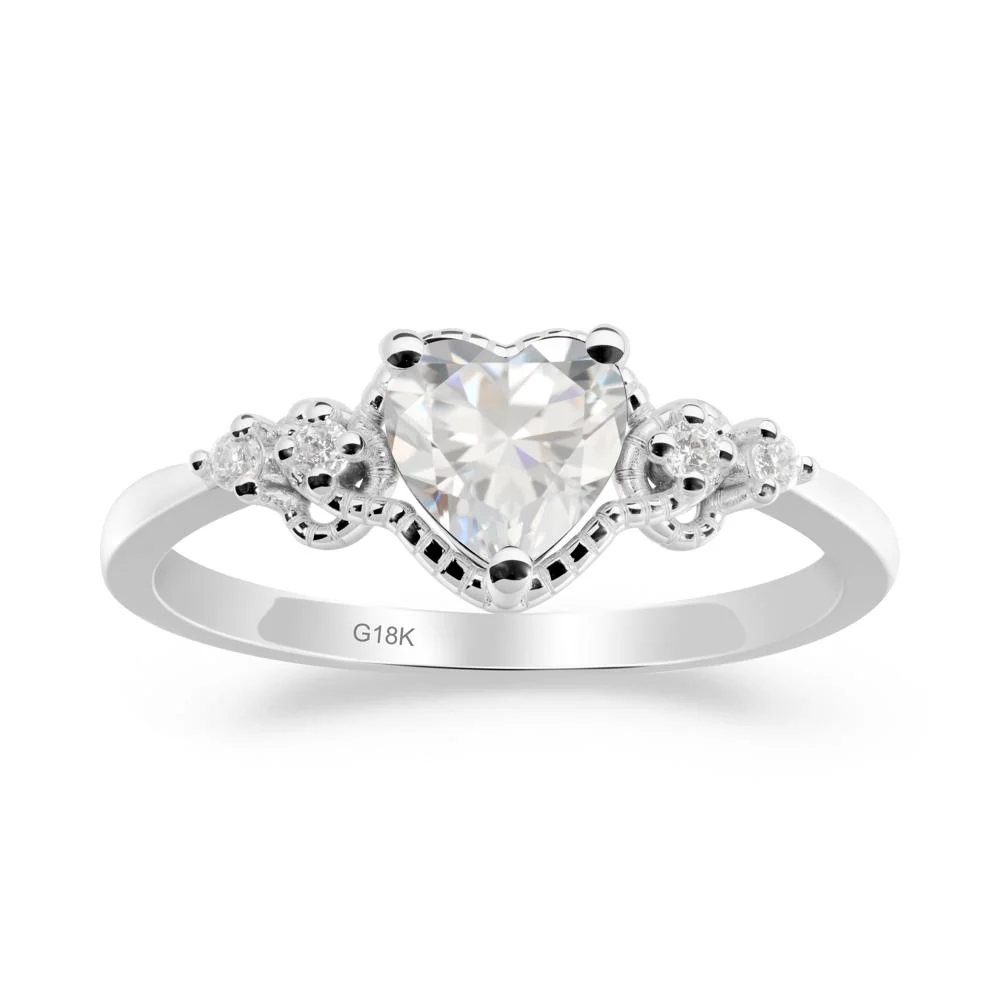 Cubic Zirconia Ring with Milgrain Halo - Image 5