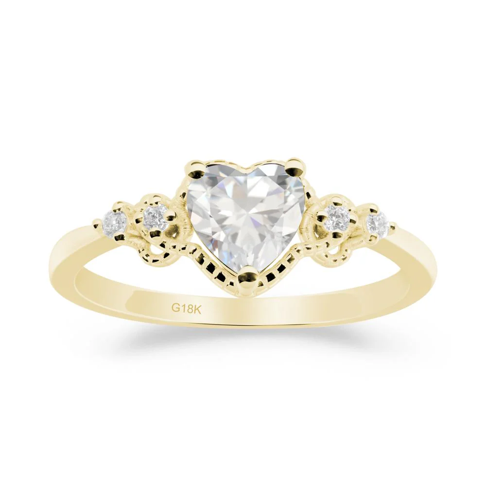 Cubic Zirconia Ring with Milgrain Halo - Image 9