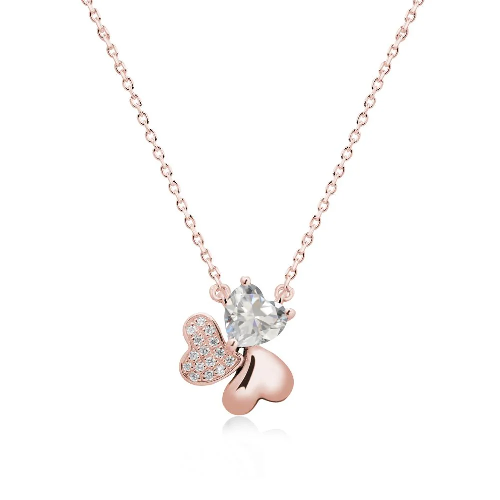 Cubic Zirconia Shamrock Necklace - Image 5