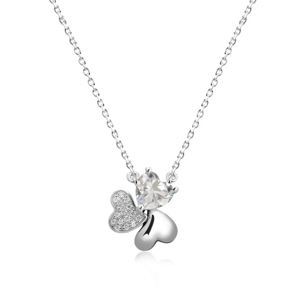 Cubic Zirconia Shamrock Necklace - Image 6