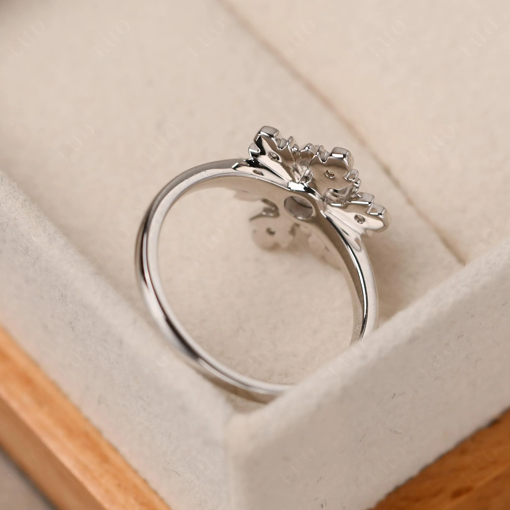 Moissanite Snowflake Engagement Ring - Image 13
