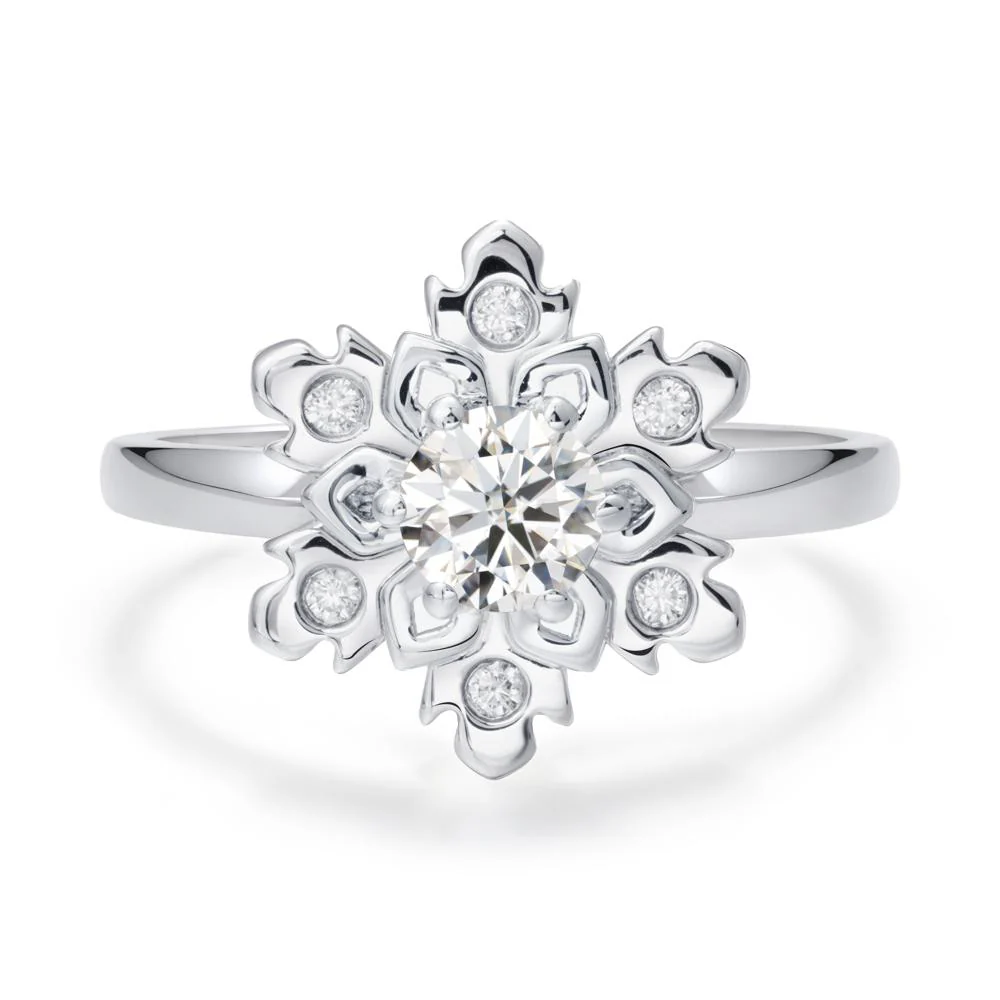 Moissanite Snowflake Engagement Ring - Image 2