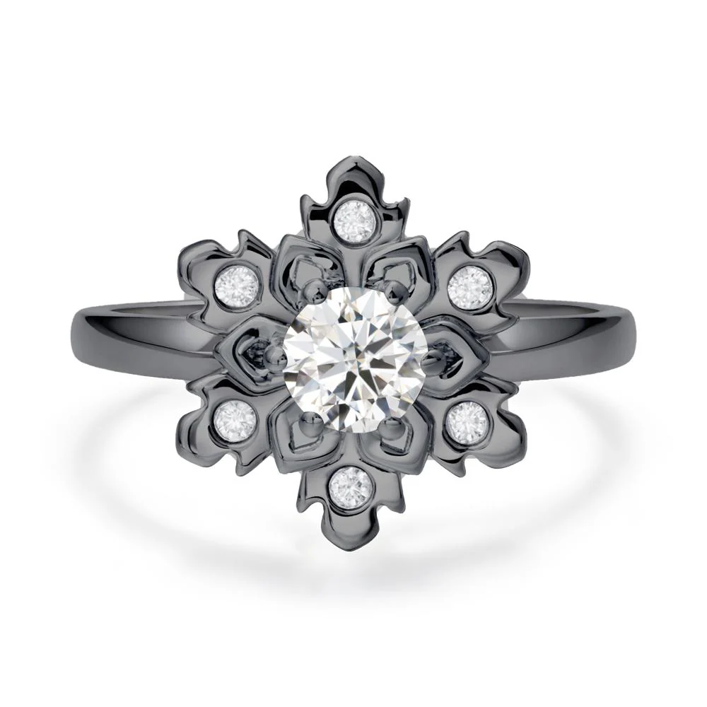 Moissanite Snowflake Engagement Ring - Image 6