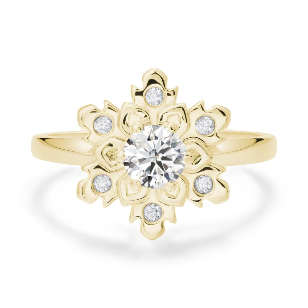 Moissanite Snowflake Engagement Ring - Image 8