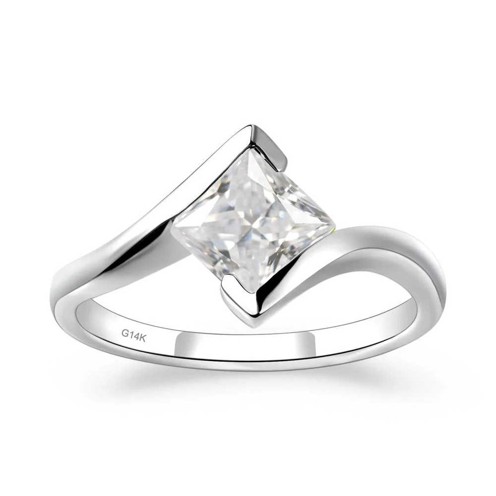 Cubic Zirconia Tension Engagement Ring