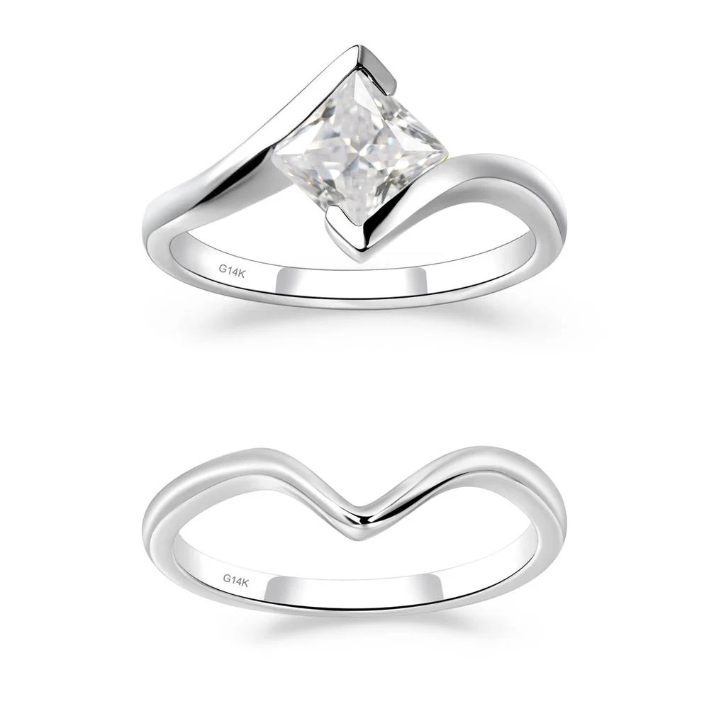 Cubic Zirconia Tension Engagement Ring - Image 13