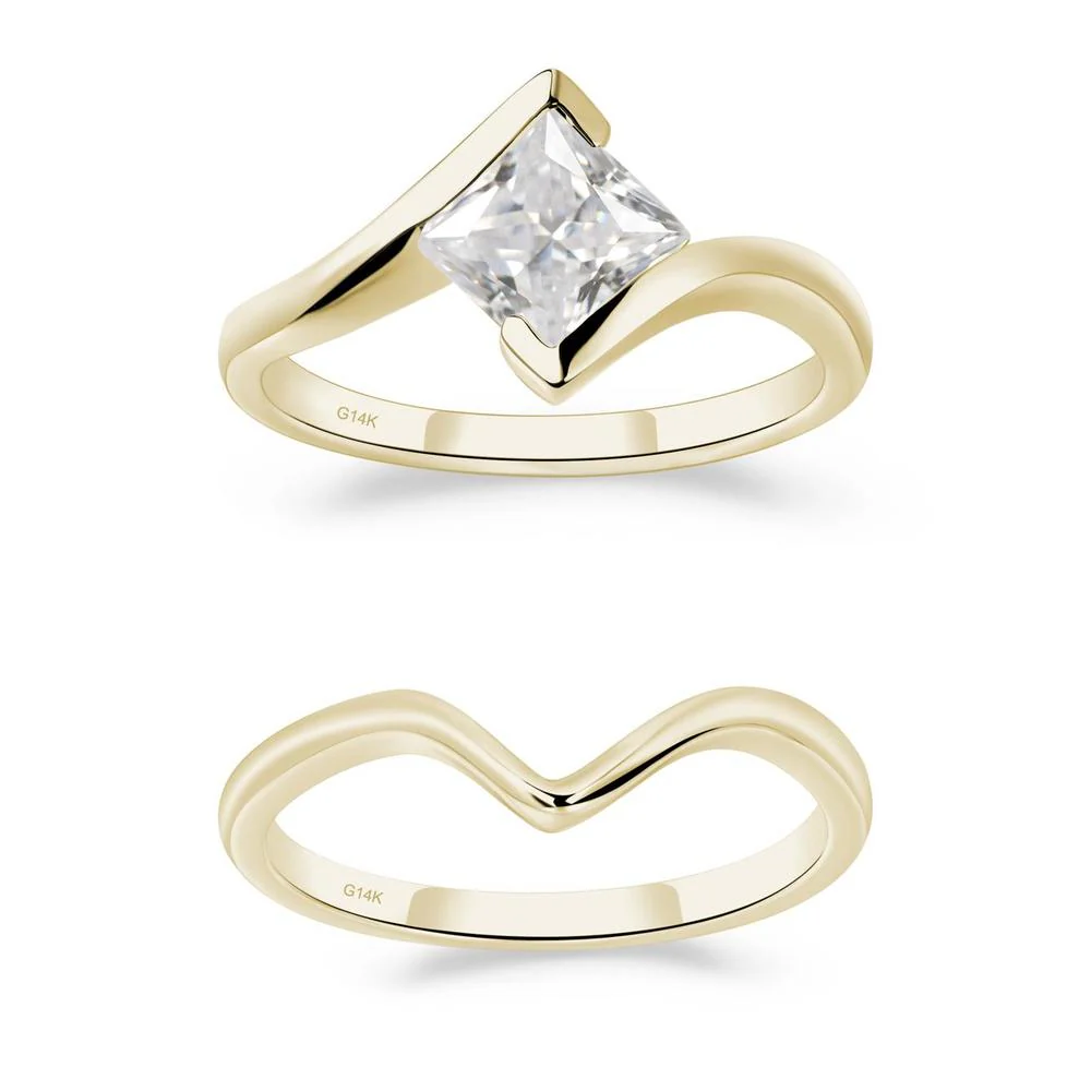 Cubic Zirconia Tension Engagement Ring - Image 15