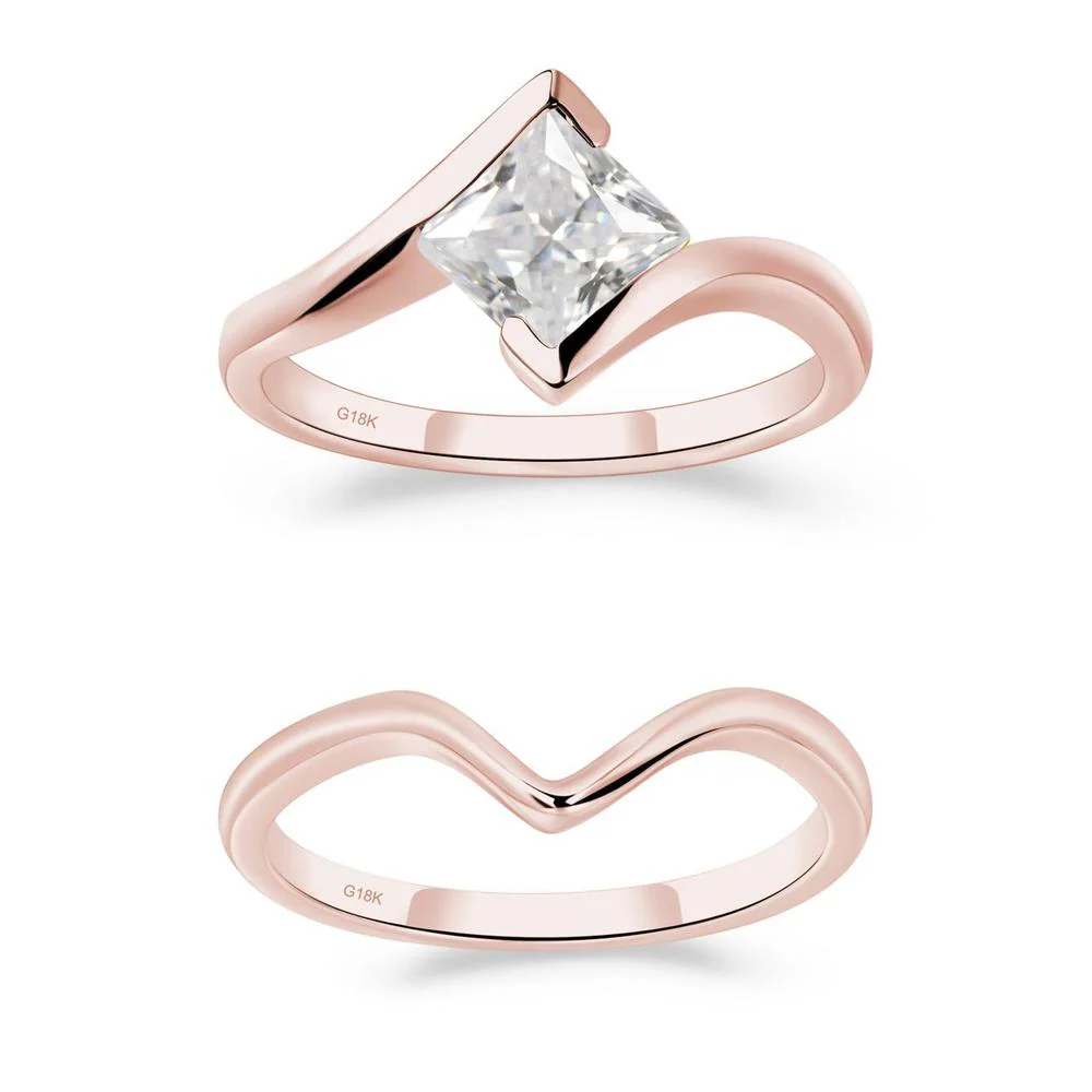 Cubic Zirconia Tension Engagement Ring - Image 17