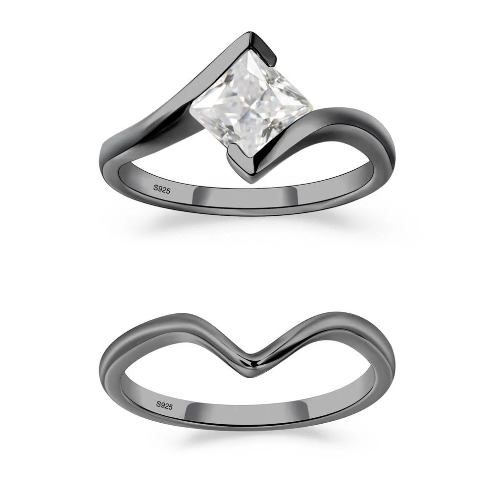 Cubic Zirconia Tension Engagement Ring - Image 23