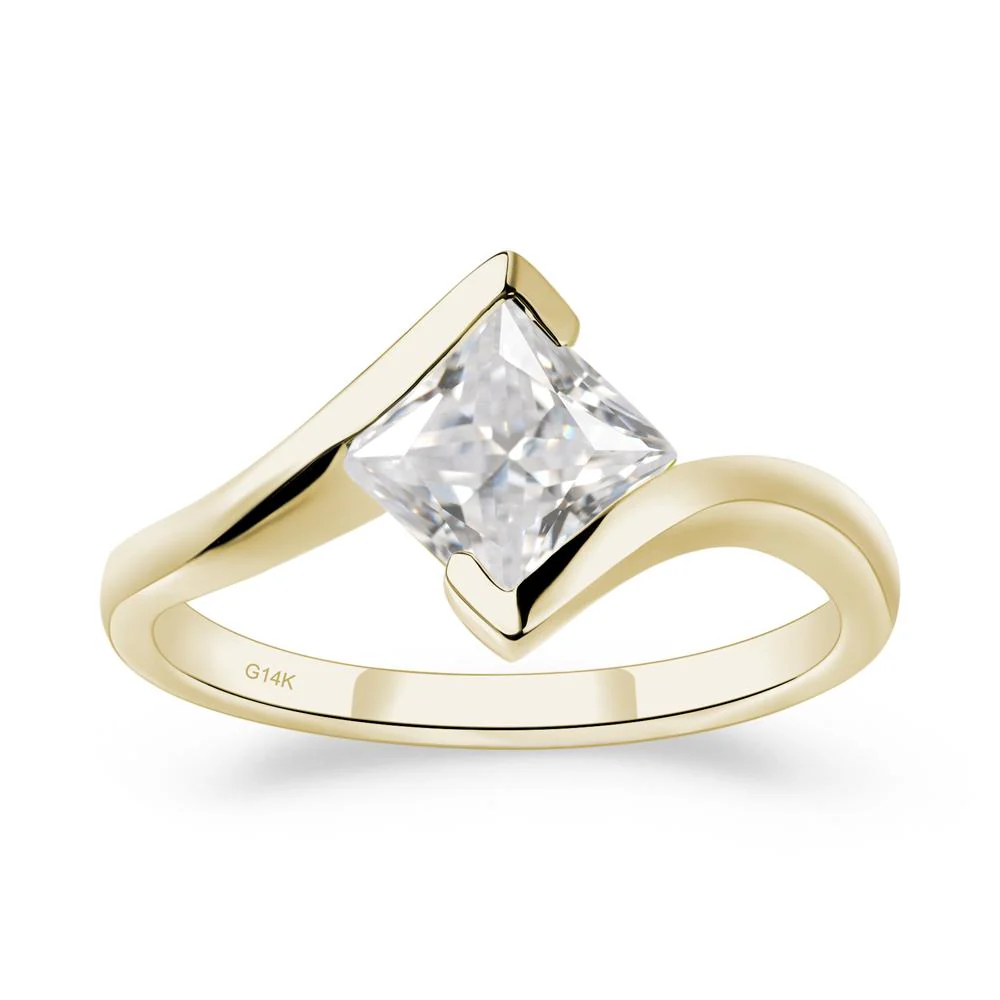 Cubic Zirconia Tension Engagement Ring - Image 3