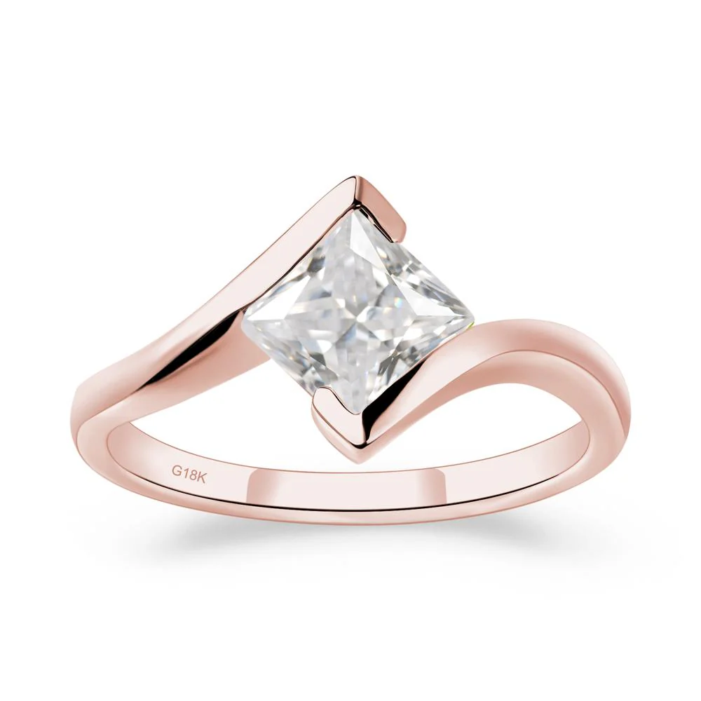 Cubic Zirconia Tension Engagement Ring - Image 4