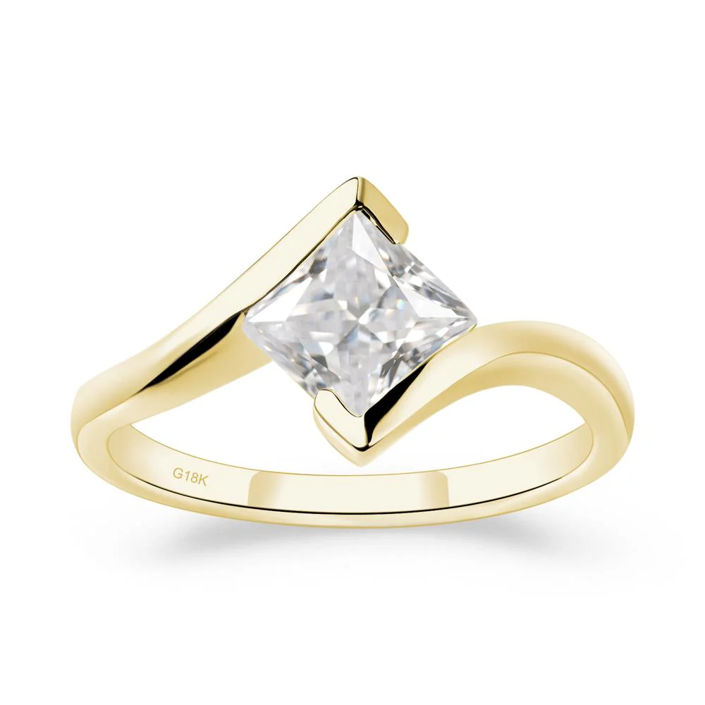 Cubic Zirconia Tension Engagement Ring - Image 6