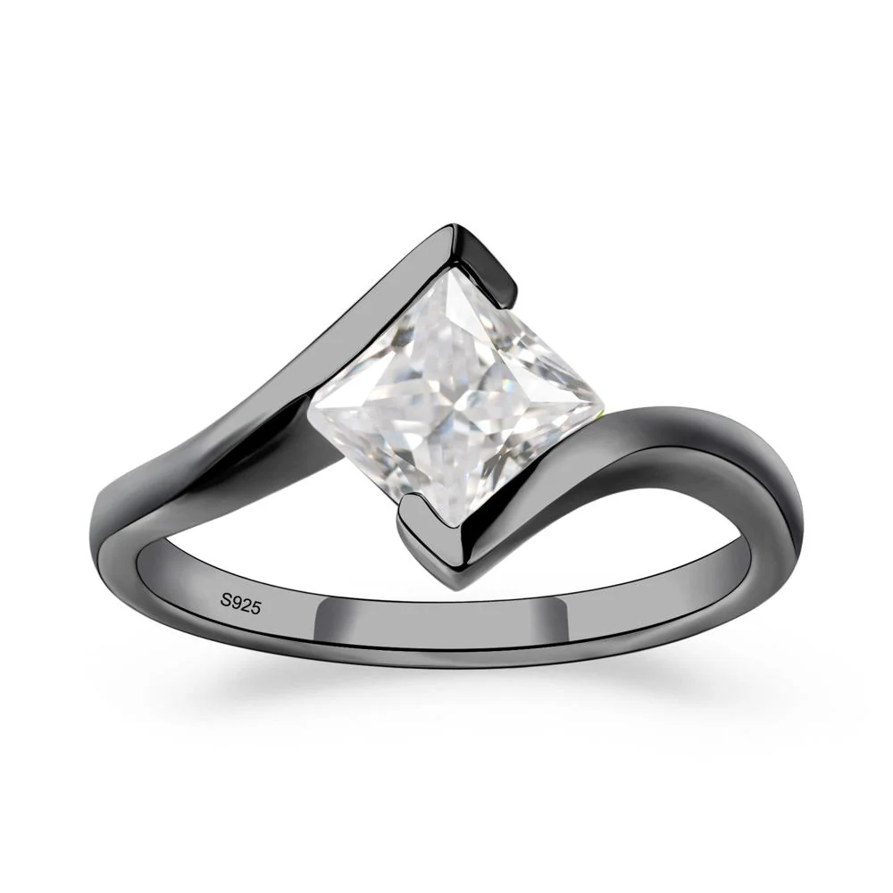 Cubic Zirconia Tension Engagement Ring - Image 7