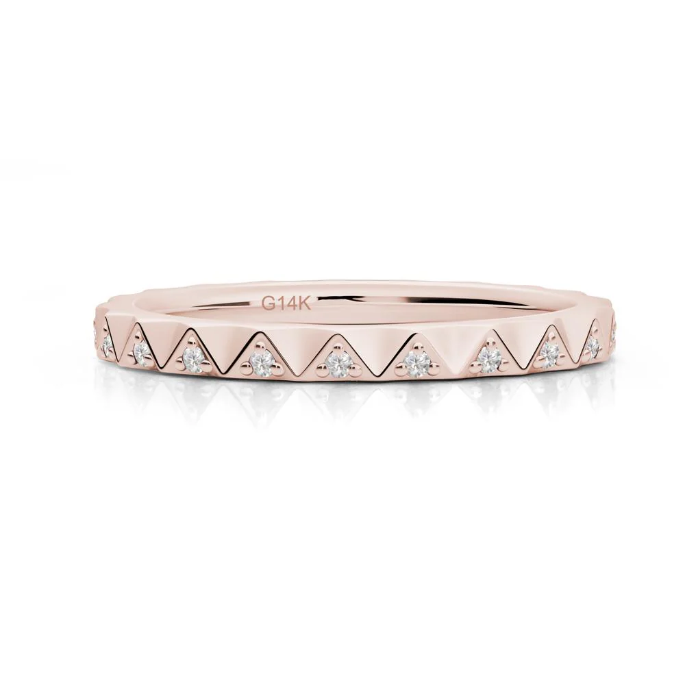Cubic Zirconia Triangle Eternity Band Ring - Image 8