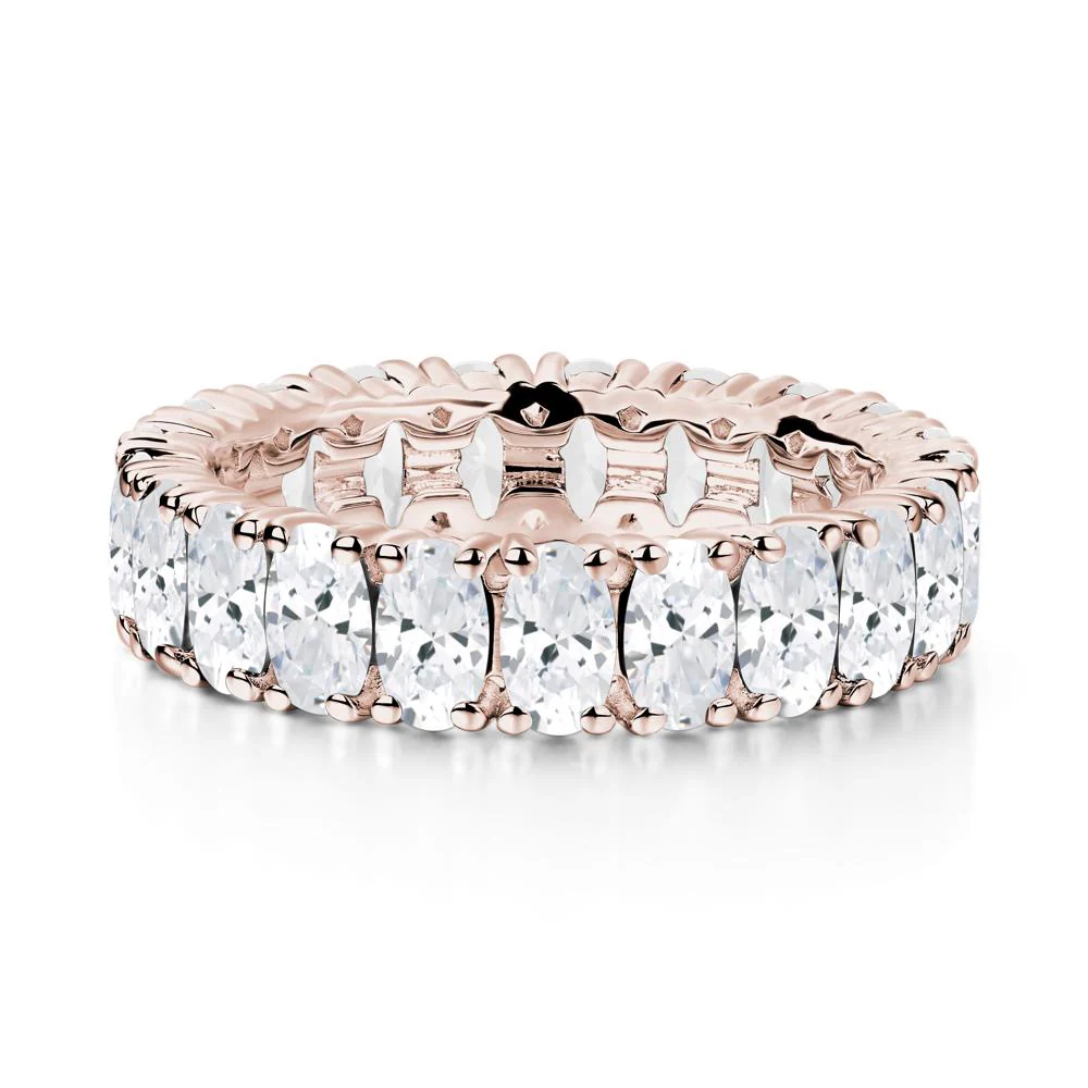 Cubic Zirconia Wide Band Eternity Ring