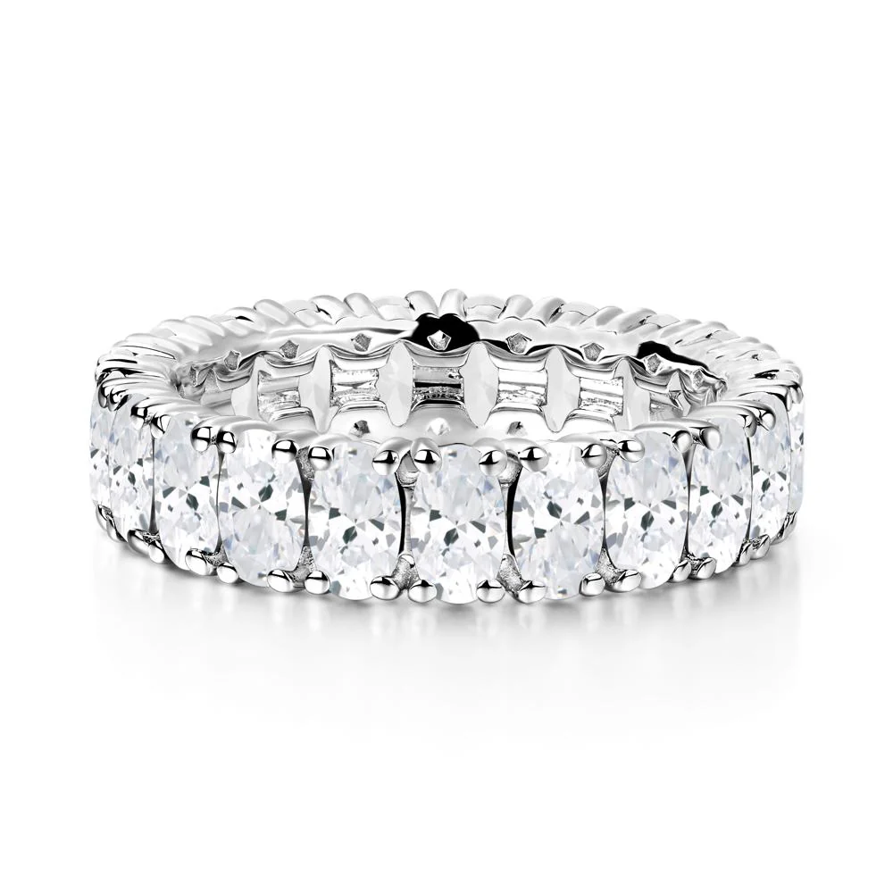 Cubic Zirconia Wide Band Eternity Ring - Image 4