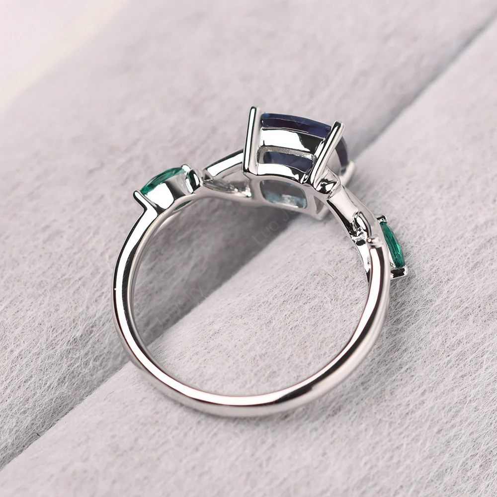 Willow Cushion Cut Alexandrite Ring - Image 3