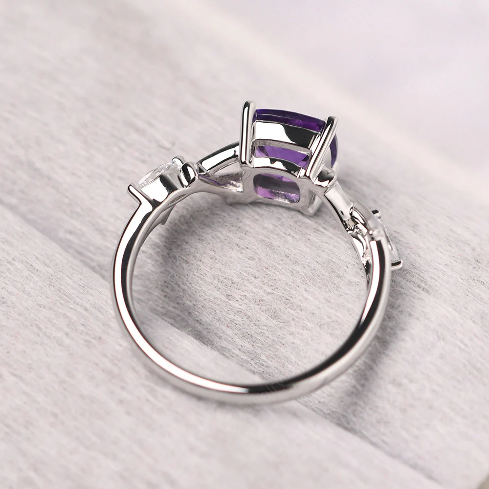 Cushion Amethyst Willow Ring - Image 3