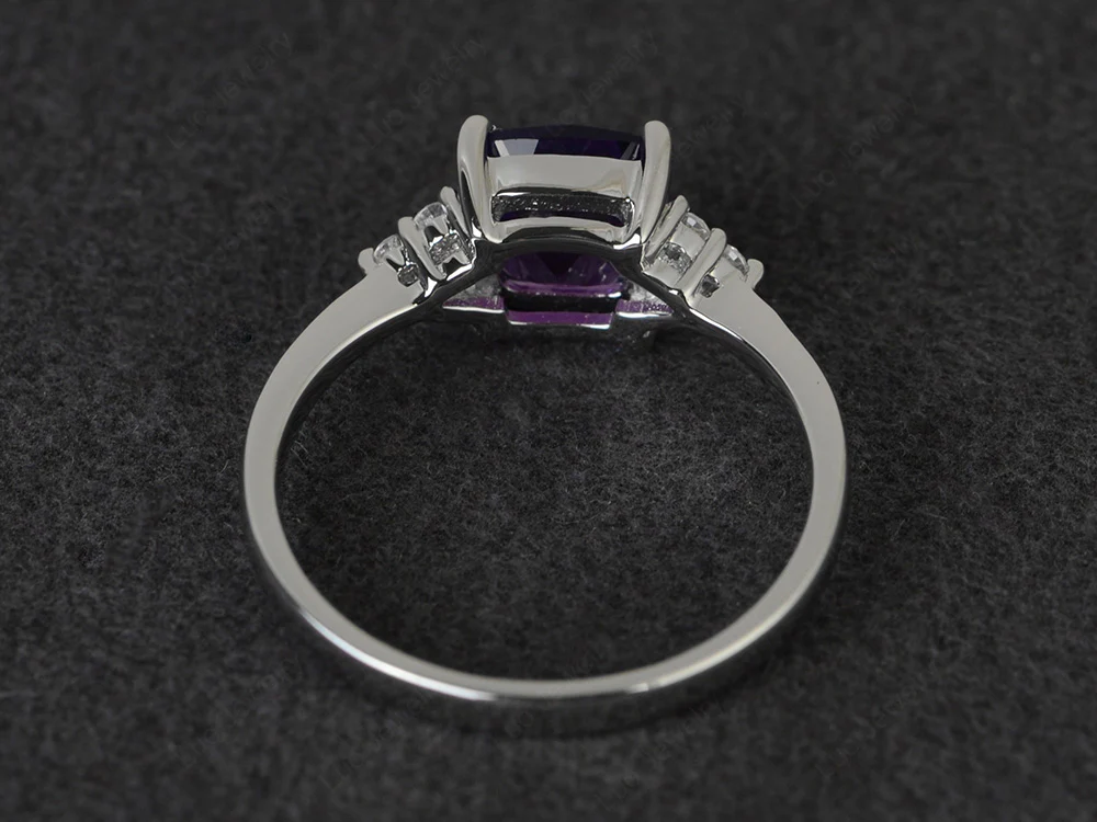 Cushion Cut Amethyst Ring - Image 3