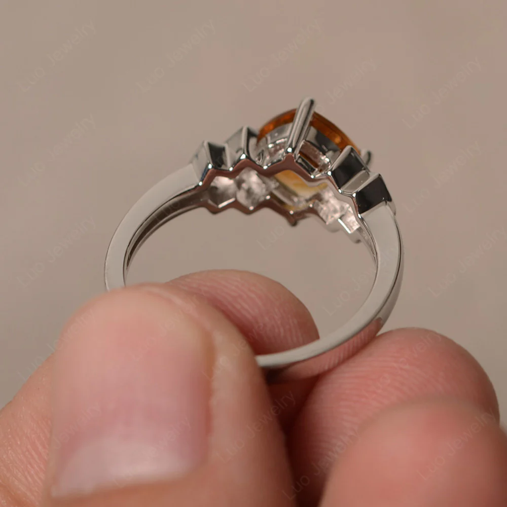 Cushion Cut Citrine Ring Kite Set - Image 2