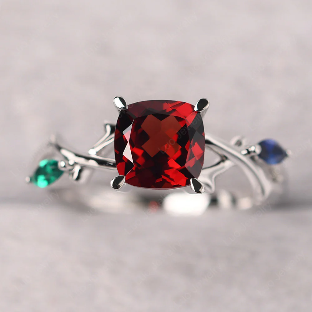 Garnet Willow Engagement Ring - Image 2