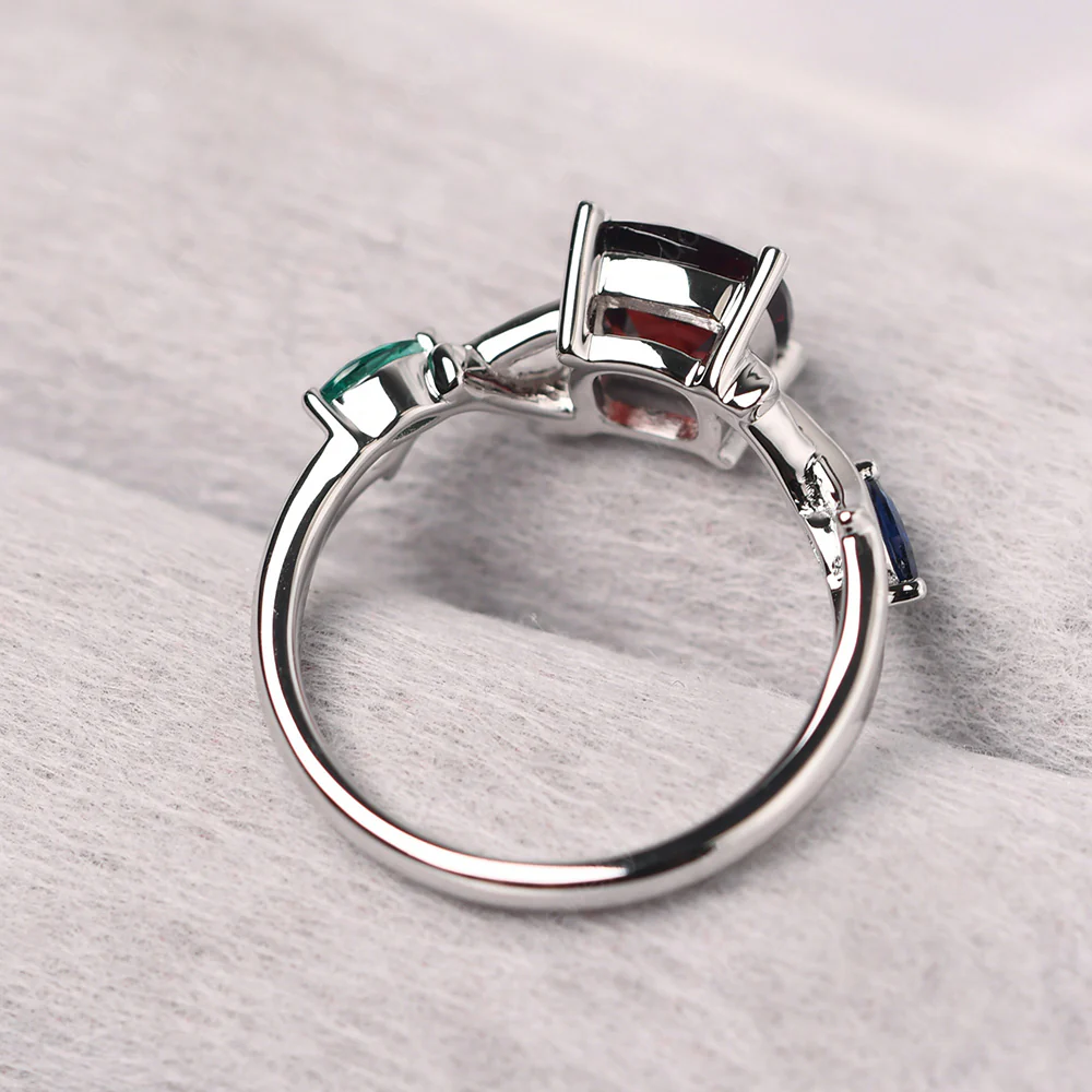 Garnet Willow Engagement Ring - Image 4