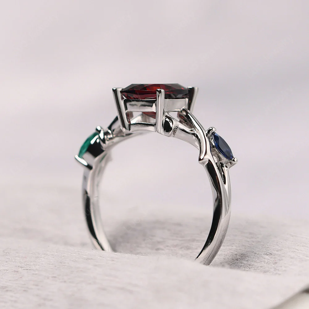 Garnet Willow Engagement Ring - Image 5