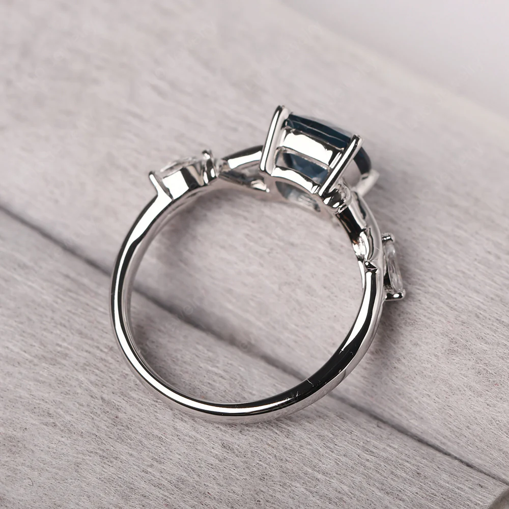 London Blue Topaz Willow Engagement Ring - Image 3