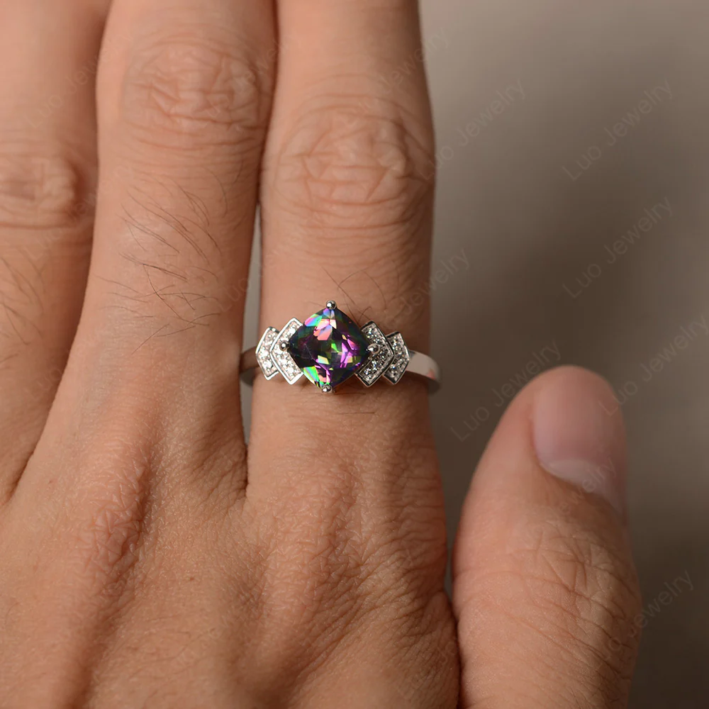 Cushion Cut Mystic Topaz Ring Kite Set - Image 3