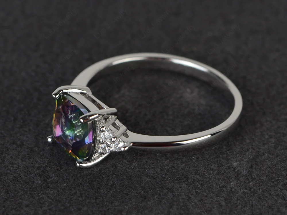 Cushion Cut Mystic Topaz Ring - Image 2