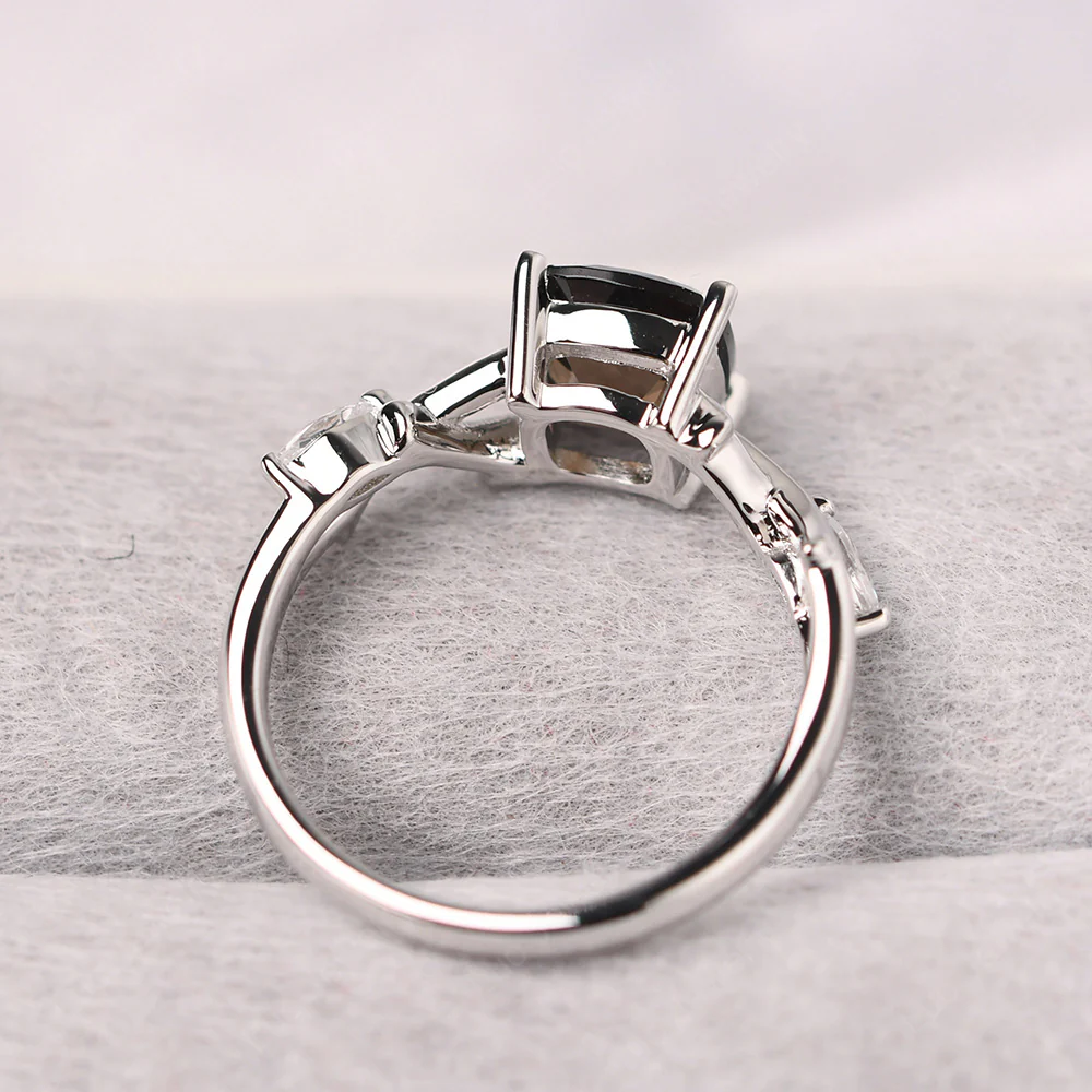 Cushion Smoky Quartz Willow Ring - Image 3