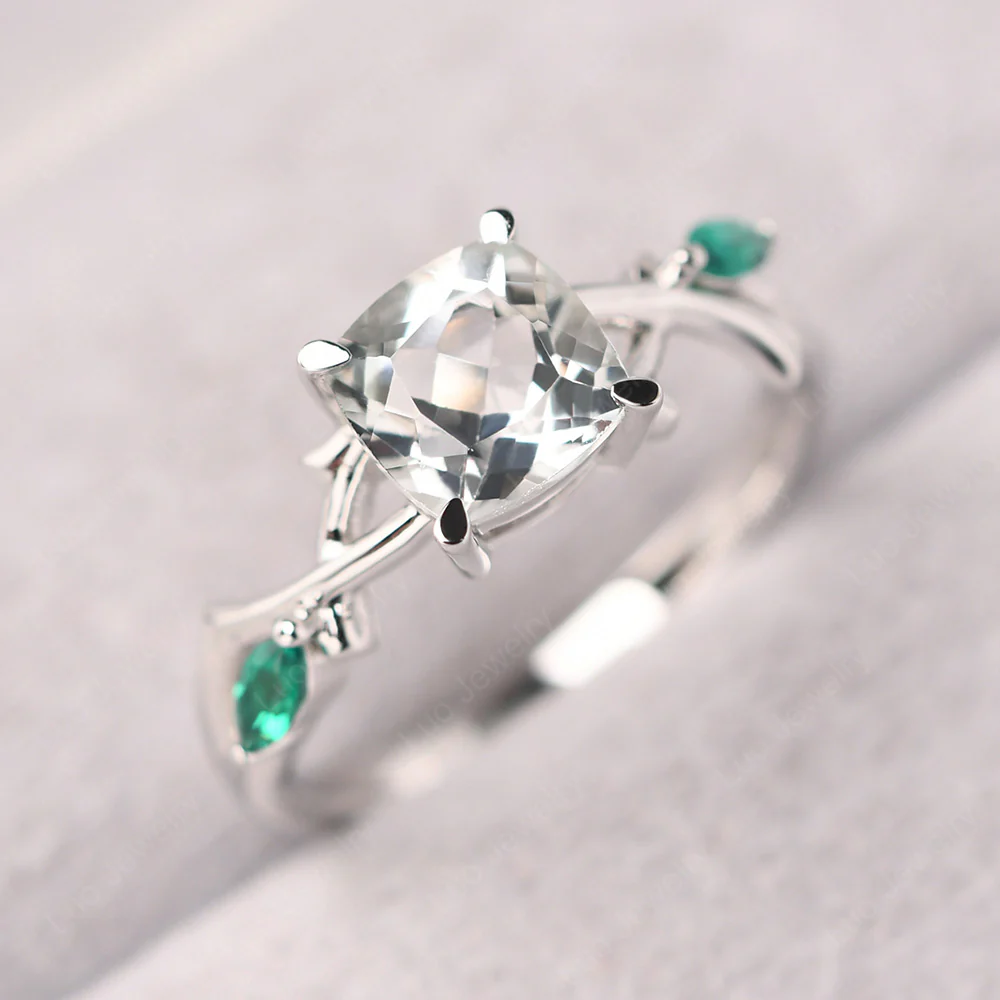 White Topaz Willow Engagement Ring - Image 2