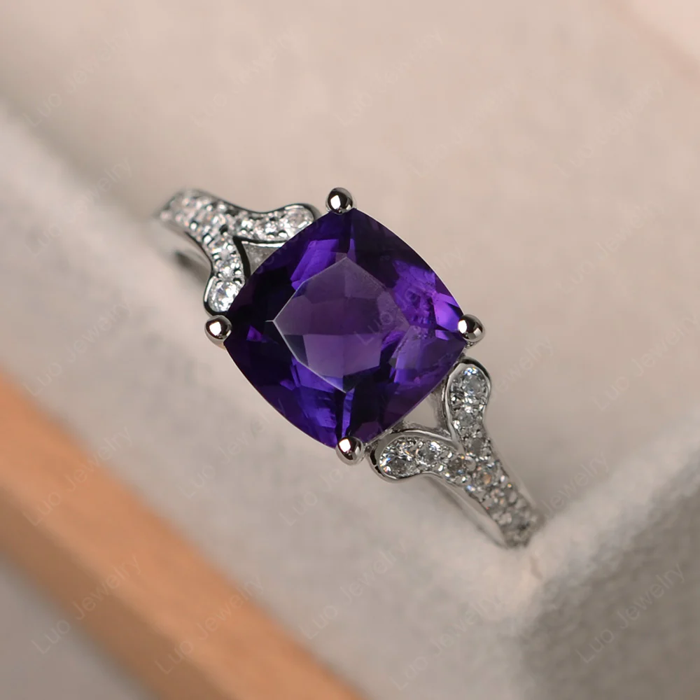 Cushion Shaped Amethyst Ring - Image 2