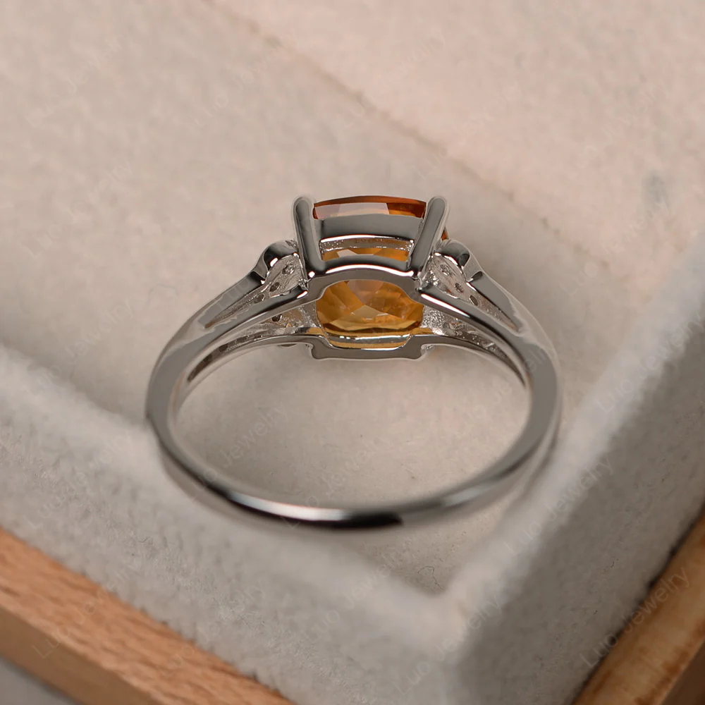 Cushion Shaped Citrine Ring - Image 3