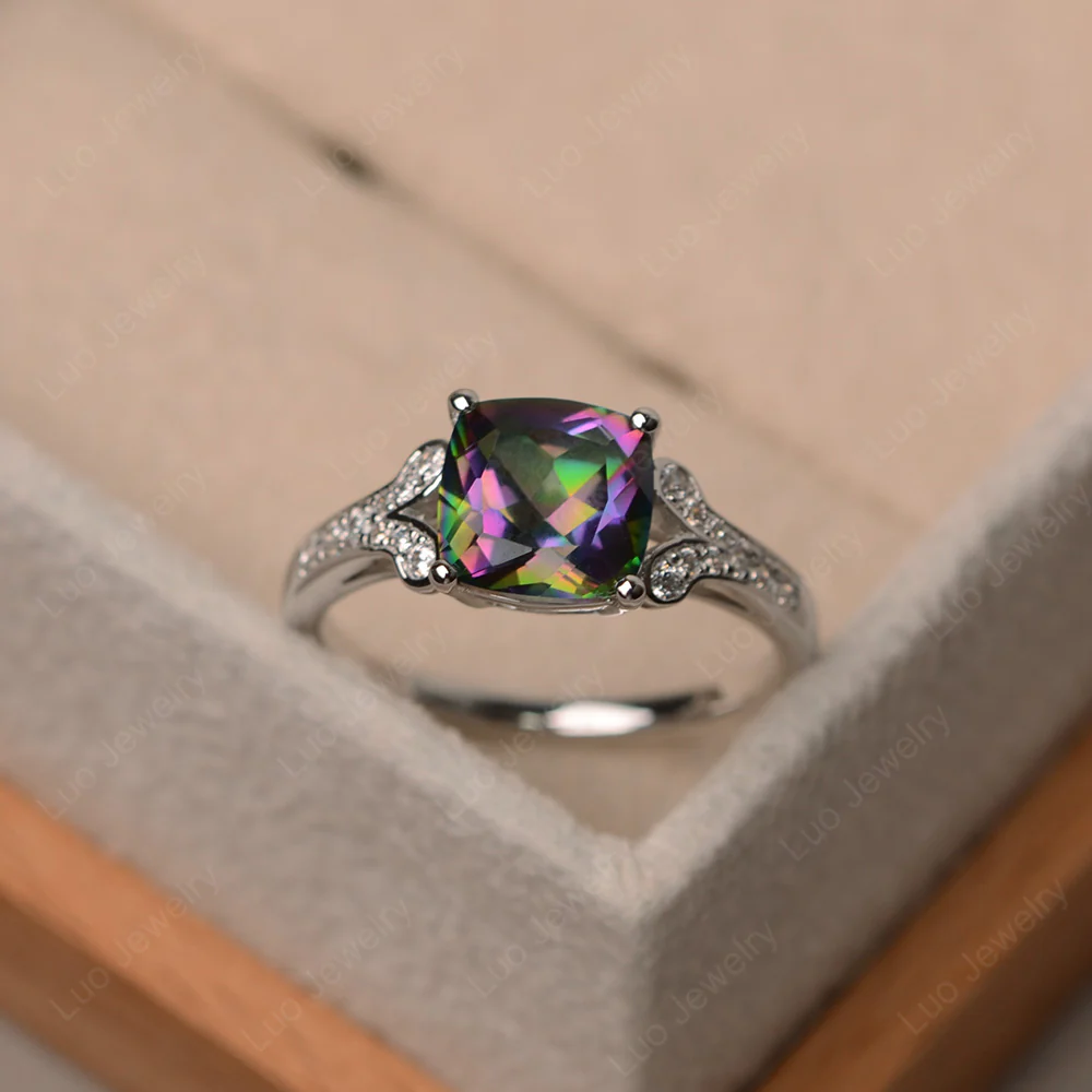Cushion Shaped Mystic Topaz Ring - Image 2