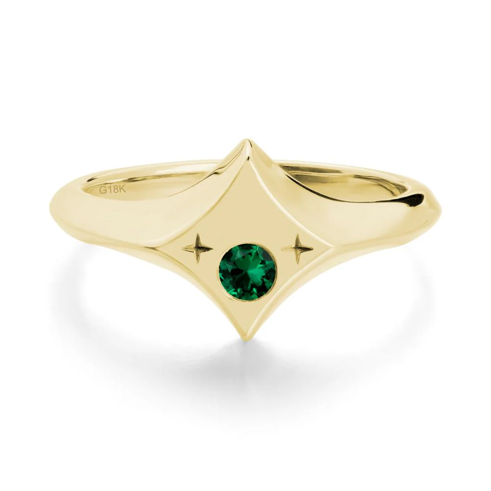 Custom Emerald Zodiac Ring - Image 7