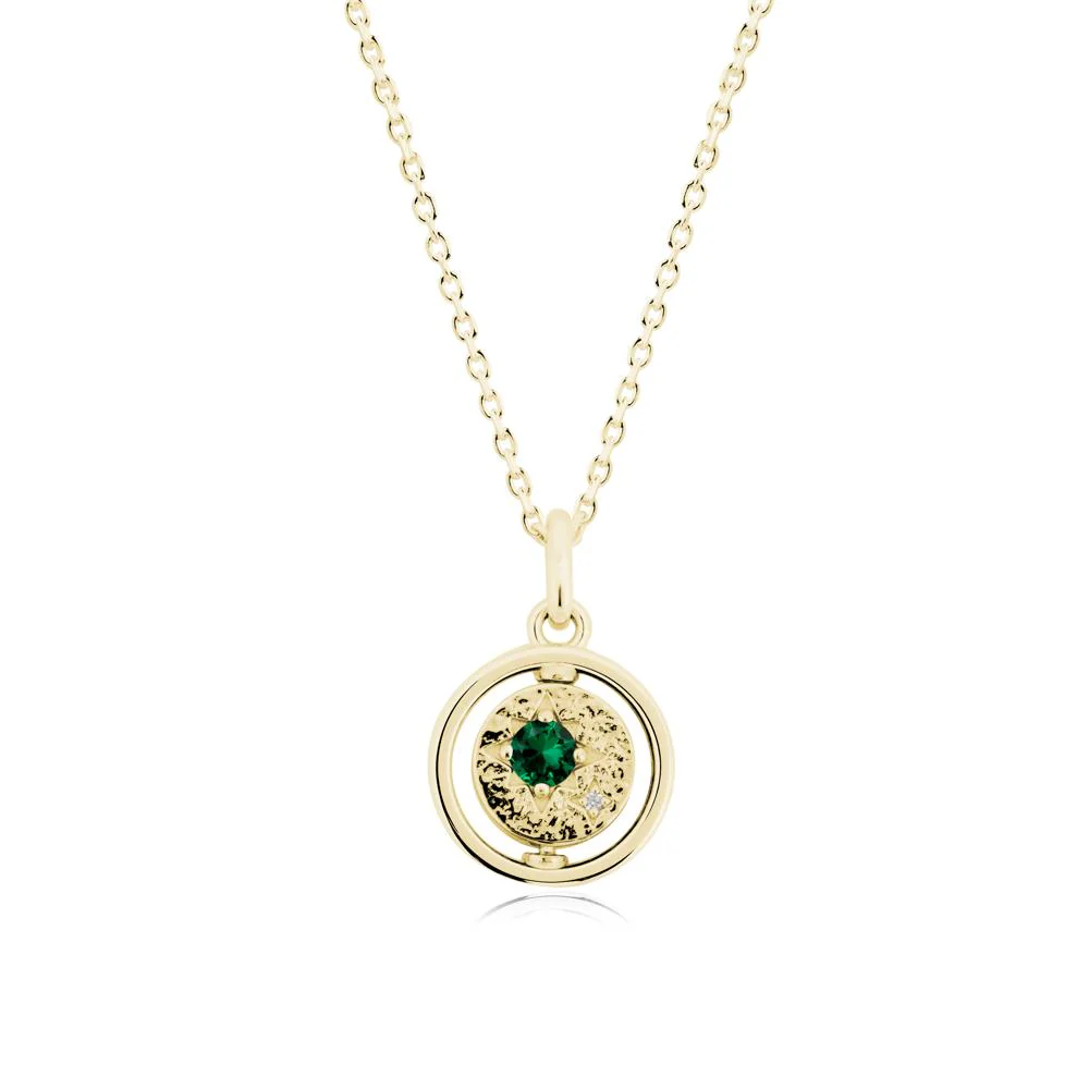 Custom Zodiac Spinner Emerald Necklace - Image 9
