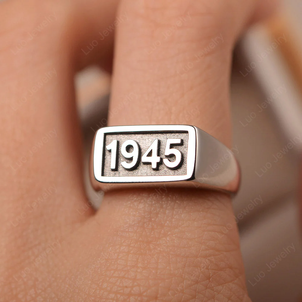 Men's Number Stamp Ringnone - Image 5