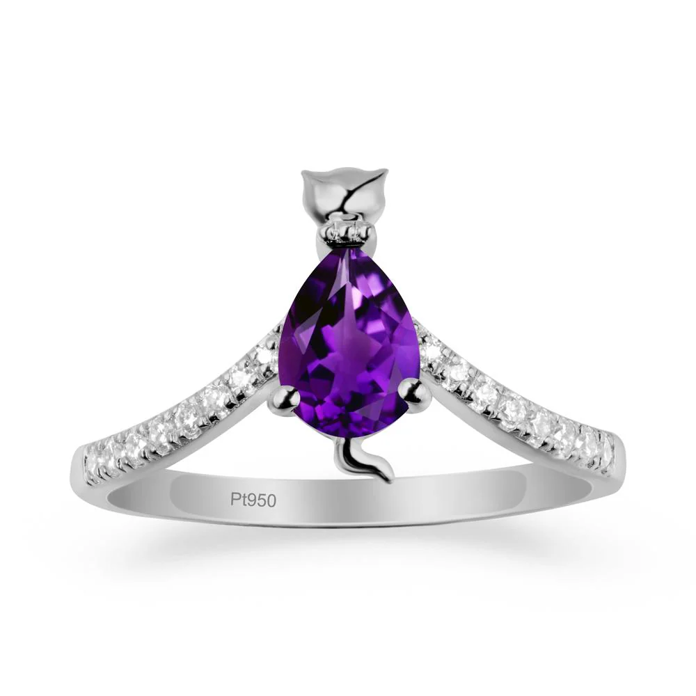 Cute Cat Inspired Amethyst Ring - Image 8